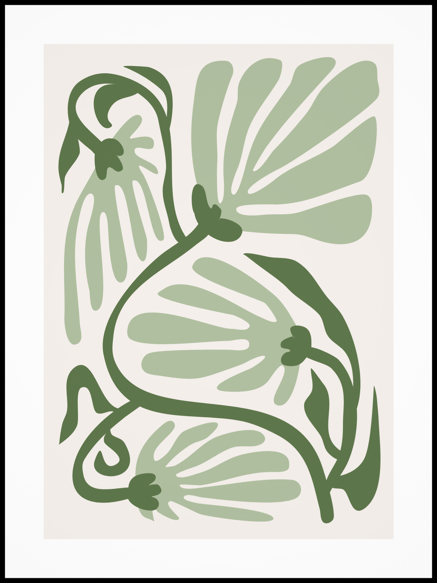 Botanical Green Boho Poster